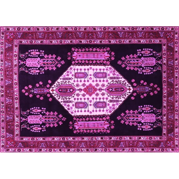 Ahgly Company Indoor Rectangle Persian Pink Traditional Area Rugs, 3' x 5'