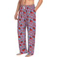 thumbnail image 6 of Salouo Strawberries Print Pajama Pants for Men, Lounge Pants Elastic Waistband Casual Men's sleepwear Loungewear Sleep Pajama Pant -Medium, 6 of 7