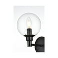 thumbnail image 3 of Living District Jaelynn 1-Light Iron & Glass Bath Sconce in Black/Clear, 3 of 5