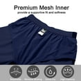 thumbnail image 3 of BROKIG Mens Sidemesh Workout Running Shorts with Zip Pockets Gym Athletic Shorts (XX-Large, Navy), 3 of 9