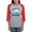 Heather/Red, variant on CafePress - Coolest Grandma Long Sleeve T Shirt - Womens Baseball Tee