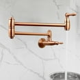 thumbnail image 2 of Akicon Copper Wall-Mounted Pot Filler Faucet Antique Copper Antique, 2 of 5