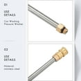 thumbnail image 3 of 90 Inch Universal Wand Set Car Washing Pressure Washer Wand Extension, Replacement Lance Power Washer Lance 1/4 Inch Thread Quick Connect,6*Extension Wand 10* O-rings,Silver, 3 of 5