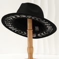 thumbnail image 4 of Hsqqdc Digital Printed Wide Brim Fedora Hat, Unisex Classic Jazz Panama Hat for Church Party, 4 of 7