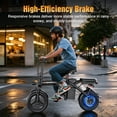 thumbnail image 6 of Electric Bike for Adults Teens, 1000W Peak Motor, 25MPH Folding E-Bike, 720Wh Battery, 45 Miles Range, Advanced 6 Point Suspension, 14" Compact Electric Bicycle with Pedals for Commuting, 6 of 10