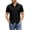 Black, variant on Mens Cuban Guayabera Shirt Short Sleeve Button down Shirts Summer Beach Vacation Shirts Dark Green XL