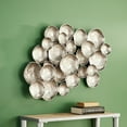 thumbnail image 2 of DecMode Silver Aluminum Metal Plate Wall Decor with Uneven Edges, 2 of 8