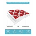 thumbnail image 5 of Quilts Twin Size Bedding Set, Red Morocco Lightweight Quilted Comforter, Geometric Moroccan National Abstract Art Soft Reversible Bedspread Coverlet with Pillow Covers for All Season, 68" x 86", 5 of 7