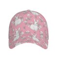 thumbnail image 2 of Haiem Rabbit And Flower Baseball Cap Dad Hat Cotton Soft Adjustable Fashion Hats for Men Women Unisex Style Headwear, 2 of 9