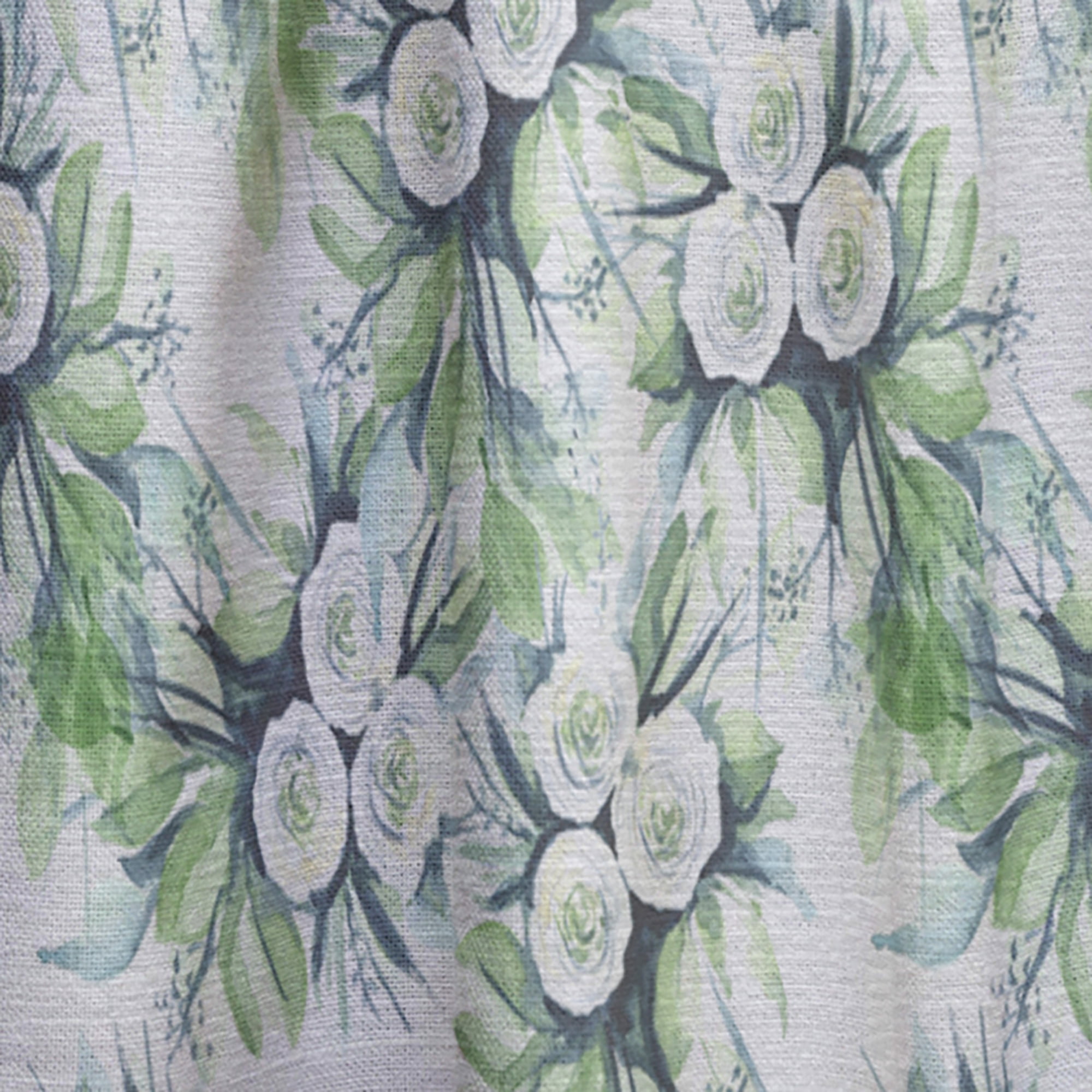 Designart 'Flowers With Green Leaves IX' Floral Curtain Panel
