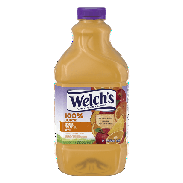 Welch's 100% Juice, Orange Pineapple Apple, 64 fl oz Bottle - Walmart.com