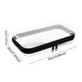 thumbnail image 3 of Hard Shell Clear Zipper Case Black Organizer Box Storage Case Clear Pencil Case Multi Use Travel Makeup Stationery Organizer Case, 3 of 7