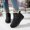 Black, variant on Boots for Women Quilted Puffer Ankle Boots Side Zip Round Toe Faux Fur Lined Snow Boots for Outdoor Travel Walking Winter Casual Footwear Blue 43