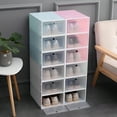 thumbnail image 2 of TELOLY 6Pcs Shoe Boxes,Plastics Clear Shoe Boxes Stackable,Simplicity Shoes Storage,13"X9"X5", 2 of 4