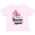 thumbnail image 3 of Inktastic Be a Flamingo in a Flock of Pigeons with Flowers Girls Toddler T-Shirt, 3 of 5