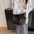 thumbnail image 3 of Bolso de hombro compuesto de lona Oxford sencillo, bolso cruzado de estilo perezoso versátil de Color sólido, bolso de mano para ir al trabajo de gran capacidad, 3 of 5