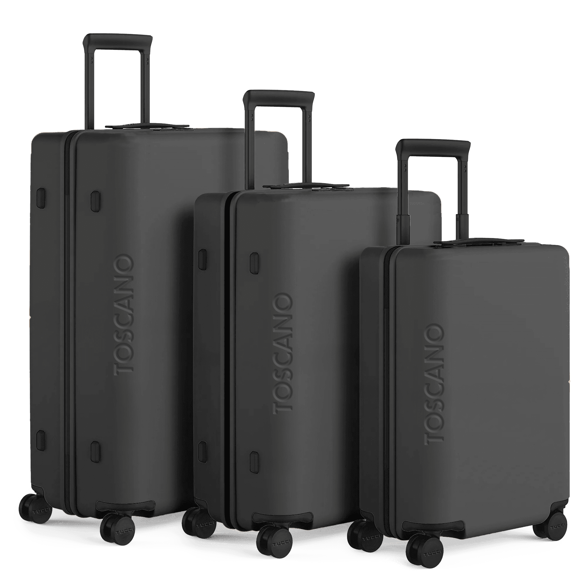 Toscano Essential 3-Piece Hardside Luggage Set - Charcoal