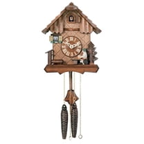 River City Clocks One Day Chalet Style Cuckoo Clock with Beer Drinker Raising His Mug