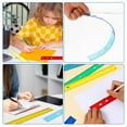 thumbnail image 2 of 12Inch Clear Colorful Rulers with Hole Math Ruler Colorful Drawing Ruler with Inches Centimeters Scale for Measuring, 2 of 8