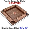 thumbnail image 3 of Sterling Games 12" Shut The Box Game for 4 Players with Nautical Themed Wooden Game Board, 3 of 6