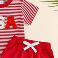 thumbnail image 6 of Infant Boy Clothes Toddler Infant Baby Summer Outfits 4th of July 250 Boy Shorts Set 2Pcs Spring Clothes Suit Kaprioy Baby Boy Summer Clothes, 6 of 6