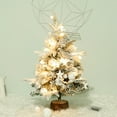 thumbnail image 1 of New Flocking Small Tree Green Table Decoration Christmas Tree Christmas Decoration Mini Table Decoration Holiday Props, 1 of 9