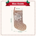 thumbnail image 3 of KLL Leopard Brown for 18" Christmas Stocking Snowman Xmas Stocking Holiday Christmas Decoration Gifts for Family Kids, 3 of 8