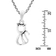 thumbnail image 4 of Adorable Feline Sterling Silver Cat Outline Pendant Necklace, 4 of 6