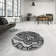 thumbnail image 4 of Ahgly Company Machine Washable Indoor Rectangle Transitional Dark Gray Black Area Rugs, 2' x 3', 4 of 7