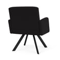 thumbnail image 3 of Willow Lounge Lobby Reception Waiting Swivel Guest Chair / Black Steel / Black, 3 of 5