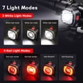 thumbnail image 5 of LED Rechargeable Headlamp for Adults, 1oz Lightweight Head Lamp with Red Light and 7 Modes, Bike Taillight with Bicycle Bracket and 4 Hooks, Waterproof Headlight for Running Cycling Reading, 5 of 7