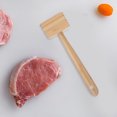 thumbnail image 2 of Kitchen Wooden Meat Tenderizer Double Sided Mallet Manual Wood Hammer Woodworking Hand Tool For Kitchen Restaurant Marinating Prep Light Brown, 2 of 2