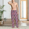 thumbnail image 4 of Salouo Strawberries Print Pajama Pants for Men, Lounge Pants Elastic Waistband Casual Men's sleepwear Loungewear Sleep Pajama Pant -Large, 4 of 7