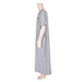 thumbnail image 4 of BAZINRICHE Men's Causal Kaftan Robe Short Sleeve Thobe Saudi Arabic Thobe for Men Round Neck, 4 of 5