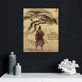 thumbnail image 4 of JEUXUS Japanese Samurai Wall Art Cherry Blossom Positive Motivational Pictures Wall Decor Vintage Warrior Canvas Print Artwork Home Decorations Framed Ready to Hang for Living Room Office Gym 16"x20", 4 of 4