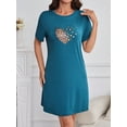 thumbnail image 3 of Women's Letter & Leopard Print Nightgown, 3 of 4
