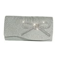 thumbnail image 1 of Cartera de mano tipo sobre jinwen para mujer plata, 1 of 8