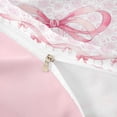 thumbnail image 4 of spefrowx Princess Rose Bow Bedding for Kids, Vintage Floral Print Duvet Cover Full, Pink Reversible, 3-Piece, 1 Duvet Cover and 2 Pillowcases, 4 of 6