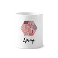 thumbnail image 1 of Red Thread Flower Paint Toothbrush Pen Holder Mug Cerac Stand Pencil Cup, 1 of 2