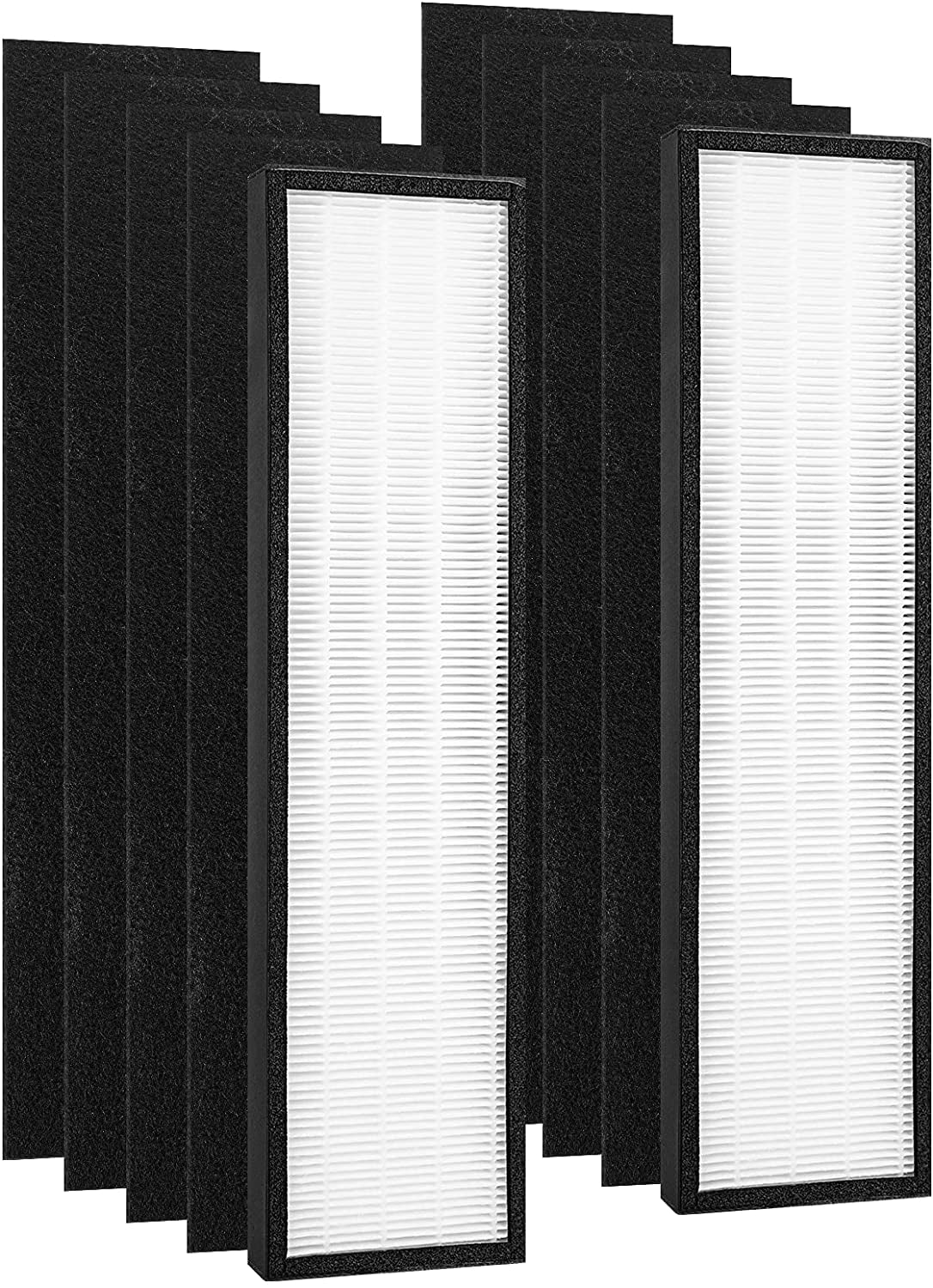 2 Pack True HEPA Replacement Filter for GermGuardian FLT5000, AC5250PT, AC5300B, AC5000E, AC5000 Series Filter C, with 8 Carbon Filters