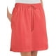 thumbnail image 1 of Falda pantalón de punto de algodón con cordón ajustable y cintura elástica para mujer - Ropa informal de verano, coral, talla M, 1 of 4