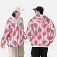 thumbnail image 6 of Daiia Strawberries UPF 50+ Sun Protection Hoodie Jacket Lightweight Long Sleeve Sun Shirt for Women Men with Pocket Hiking Outdoor-XX-Large, 6 of 9
