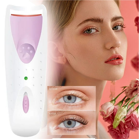 Professional Heated Eyelash Curler with Silicone Refill Pad - Long-Lasting Curling Tool for Naturally Curled Eyelashes, Perfect for Women