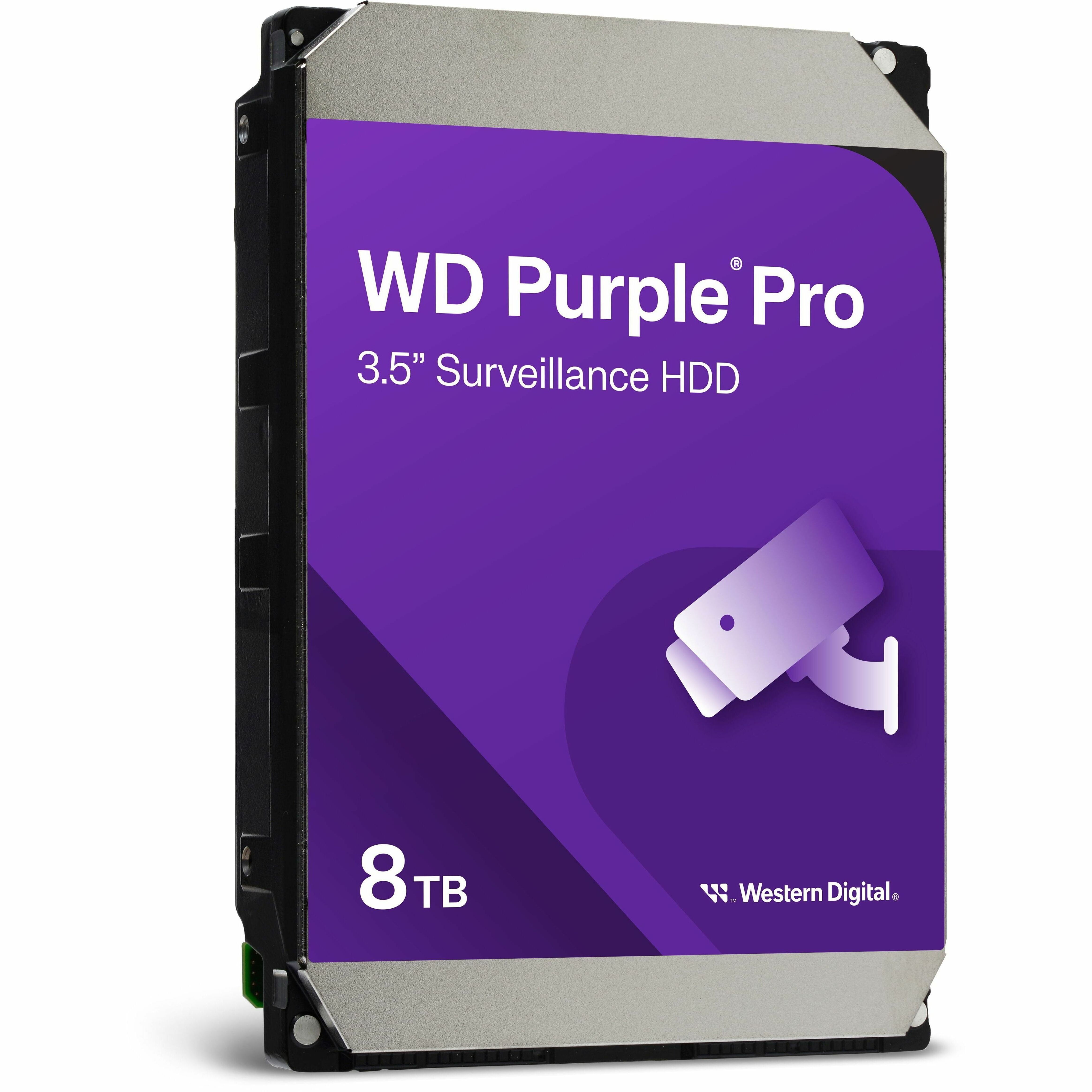Western Digital 18TB WD Purple Pro Surveillance SATA HDD, 3.5" Internal Hard Drive HDD, 7200 RPM, 512MB Cache, CMR - WD181PURP