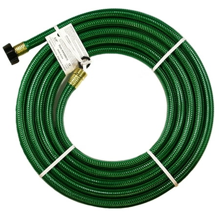 Best Garden Vinyl Leader Hose with Male and Female Couplings 5/8" x 15' Green