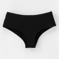 thumbnail image 2 of TFEOQRY Thongs for Women Solid Color Cotton Low Waiste Fashion Thong Breathable Leisure Briefs Black, 2 of 3