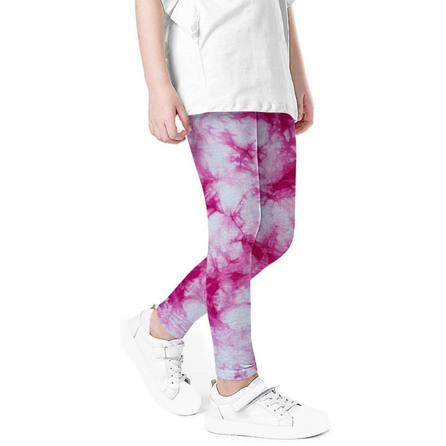 Odeerbi 3-8 Años Niñas Tie-Dye Leggings Mallas Elásticas Pantalones de Verano Cintura Alta Panty Suave