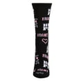 thumbnail image 5 of MeMoi Hope Love Fight Breast Cancer Awareness Bamboo Blend Socks - Womens - Female, 9-11, Black, 5 of 7