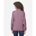 thumbnail image 3 of CORE365 CE73W Women's Venture Heathered Stripe Quarter-Zip Pullover-BURGUNDY/ WHITE-XS, 3 of 6