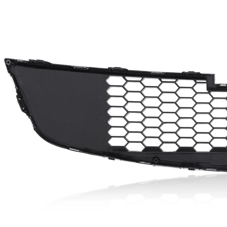 PartsFlow Front Bumper Grille Lower Black Grill With Chrome Trim For